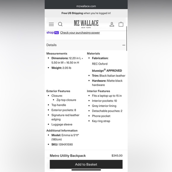 SOLD - MZ WALLACE - Metro Utility Backpack - Picture 6 of 11